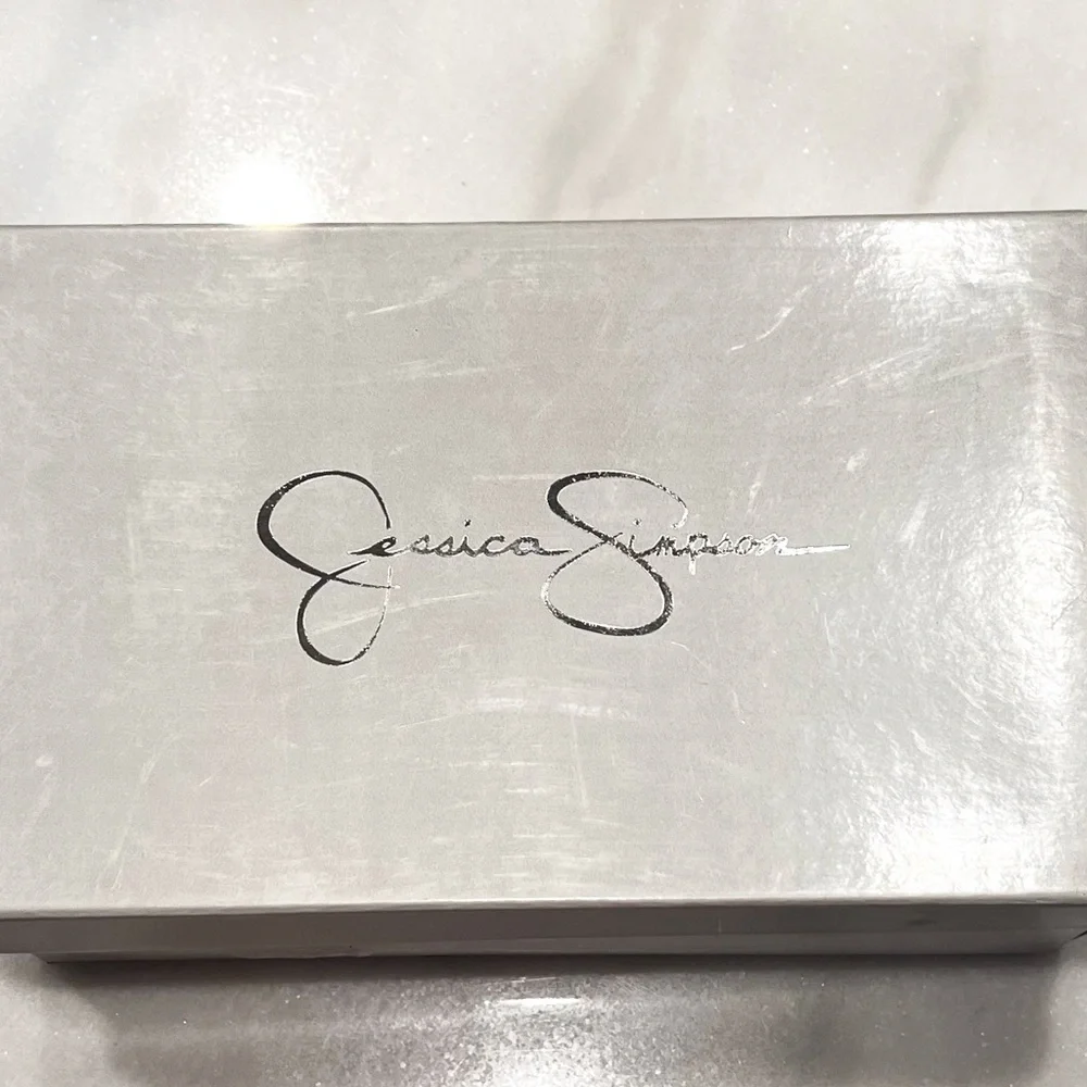 Jessica Simpson dressy flat sandals KARI studded Gold Combo New Metallic sz 10 - Picture 12 of 14